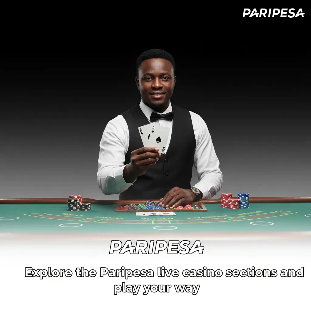 Paripesa live casino sections: roulette, blackjack, baccarat, poker, TV games, and game shows with live dealers.