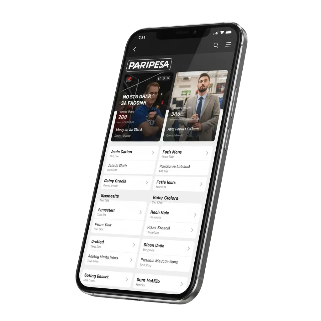 Paripesa app for Android and iOS: Ghana sportsbook & casino, pay by cards/mobile money, 100% bonus up to GHS 1,500.