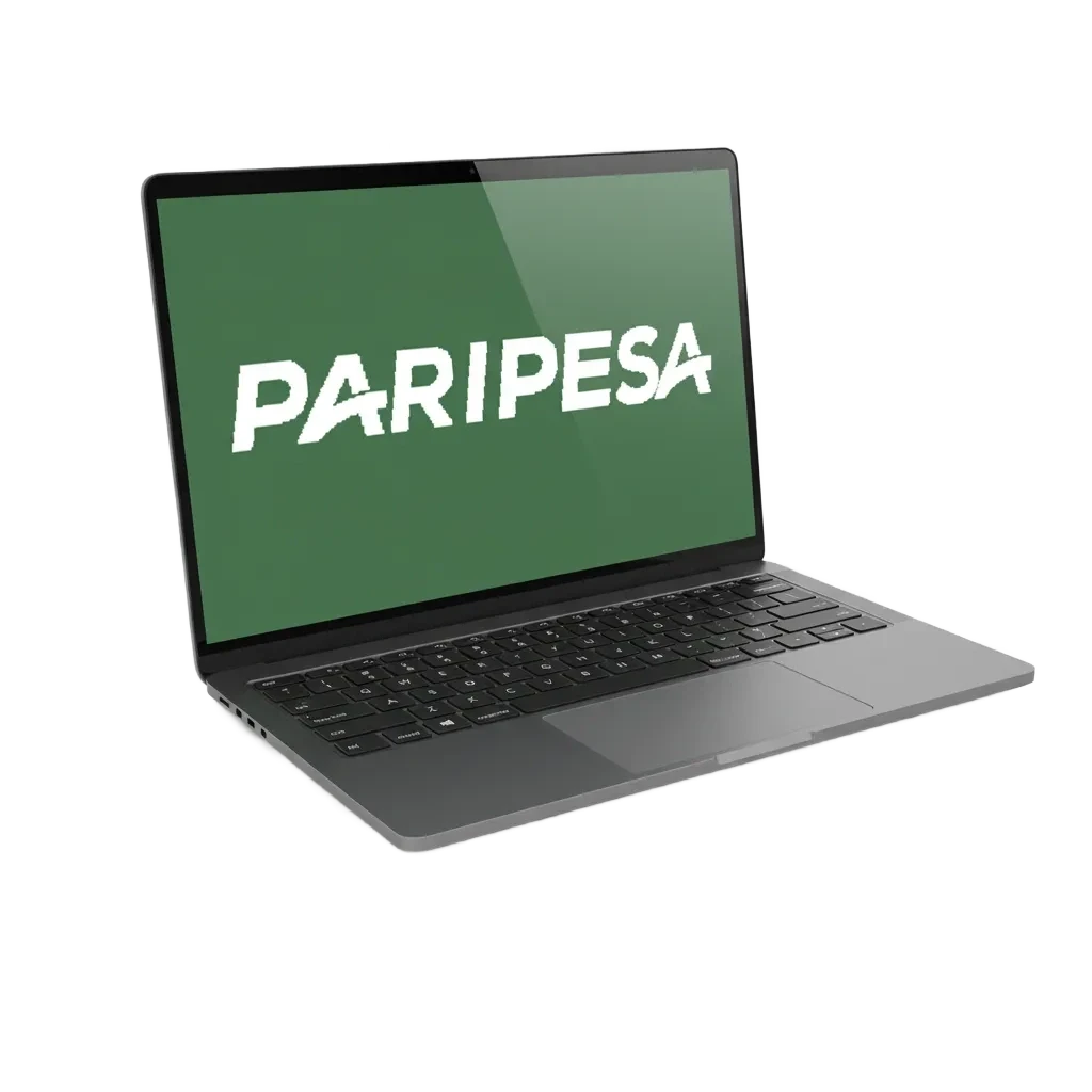 Paripesa download for PC and Mac, laptop with sportsbook, live casino, roulette and slots; Windows and macOS badges
