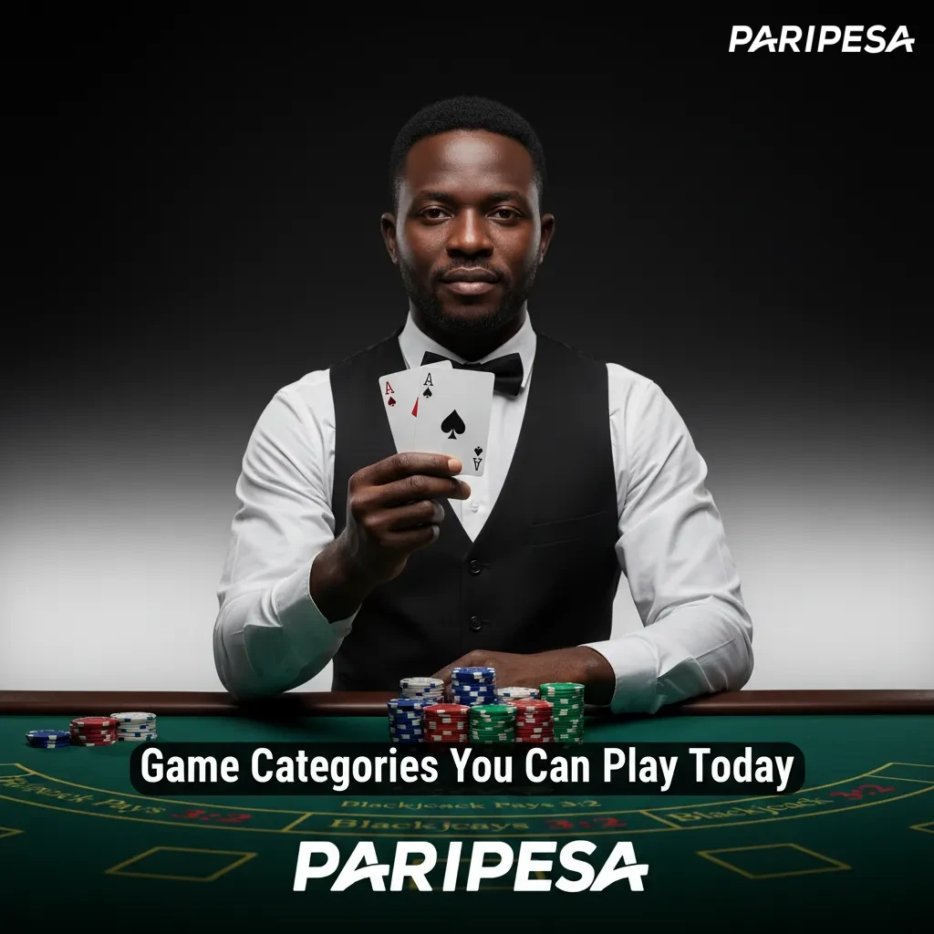 Game categories at Paripesa: Slots, Crash, Table, Jackpots, Instant Win, Video Poker