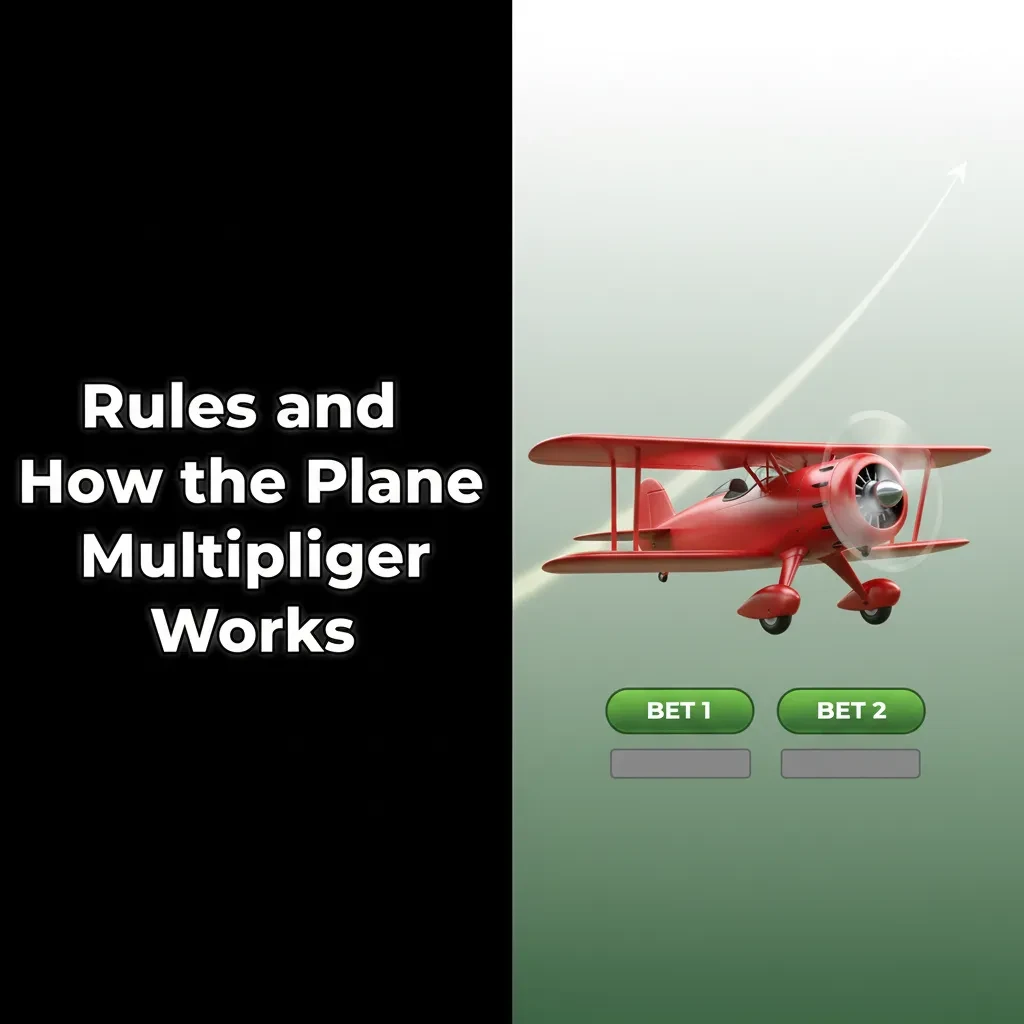 Diagram showing Aviator: bet, plane climbs, cash out before crash; 1–2 bets, auto cashout option, RTP 97%.