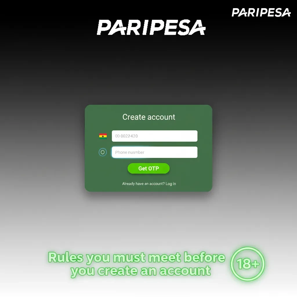 Checklist: account rules—18+ Ghana, one account per person/device/address, true details, legal location, KYC & terms
