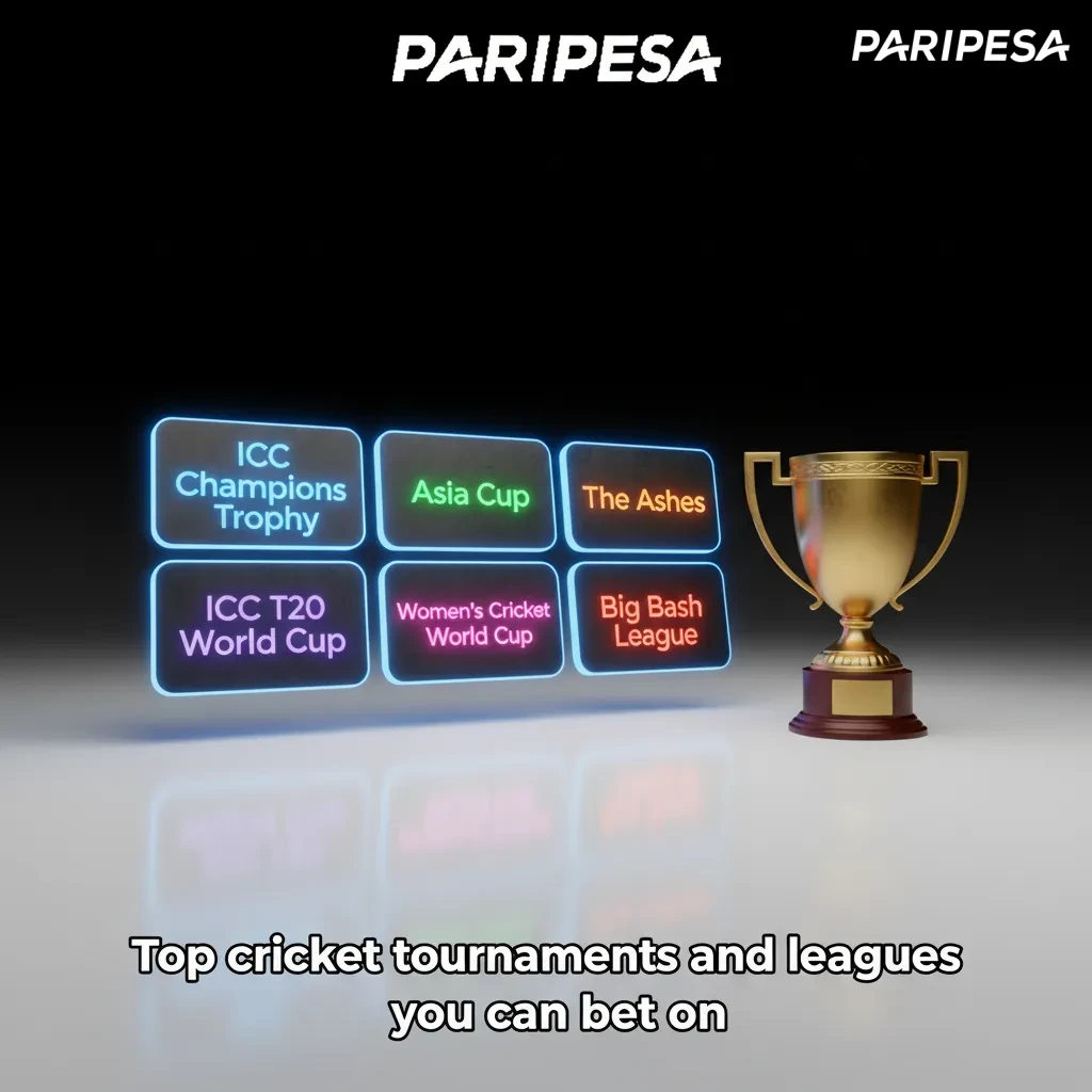 Top cricket tournaments and leagues: ICC WC, T20 WC, Ashes, IPL, PSL, BBL, CPL, SA20, The Hundred to bet on.
