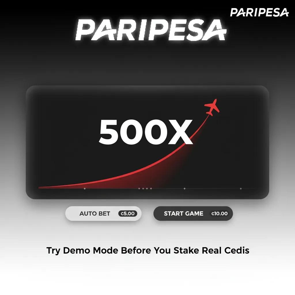 Aviator demo screen with virtual funds, auto bet/cashout and multiplier graph; practice timing before staking real cedis.