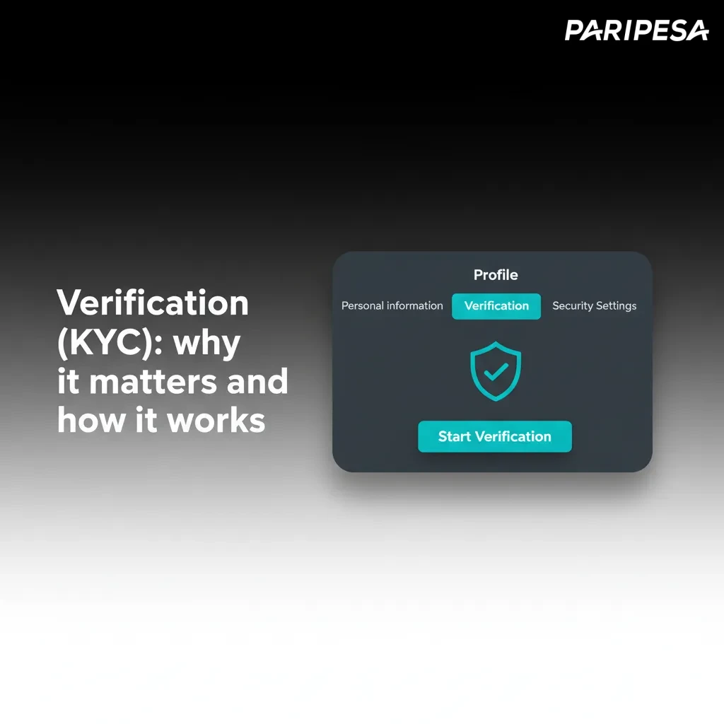 KYC verification steps: profile, phone and email, ID (Ghana Card/passport), selfie, address proof, payment check, secure