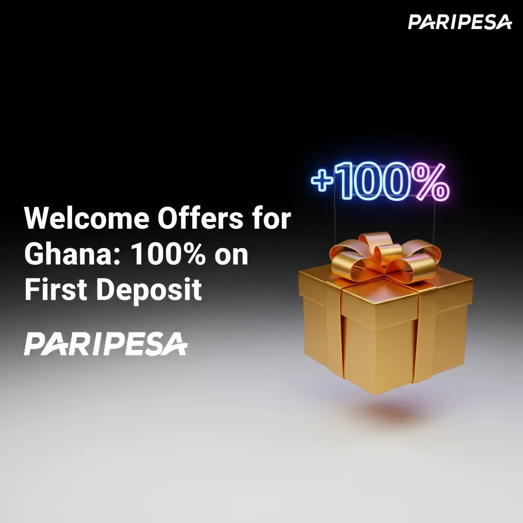 Welcome offers Ghana: 100% first deposit for sports or casino. 5x sports at min odds 1.40; 35x wagering on slots.