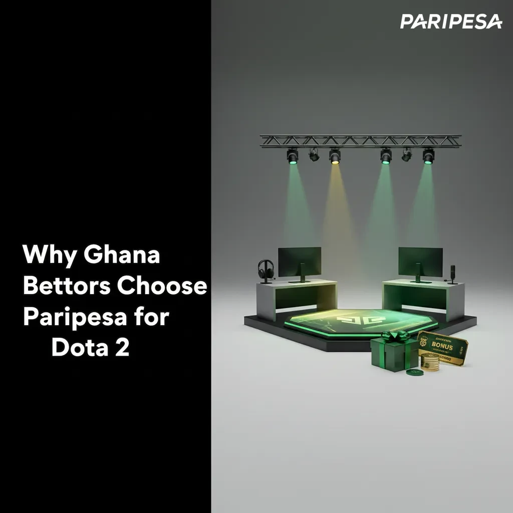 Paripesa Ghana Dota 2 betting promo: 100% bonus, local payments (MTN, AirtelTigo, Vodafone), mobile app, 24/7 support.